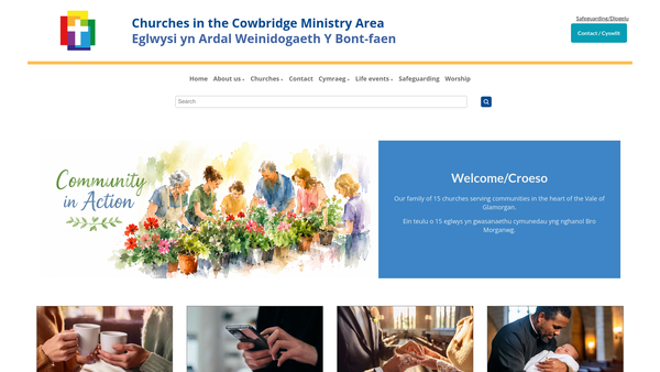 Screenshot of the Rectorial Benefice Of Cowbridge Parochial Church Council website