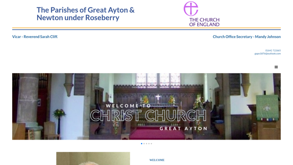 Screenshot of the The Parochial Church Council Of The Ecclesiastical Parish Of Great Ayton With Easby website
