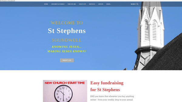 Screenshot of the The Parochial Church Council Of The Ecclesiastical Parish Of St. Stephen, Soundwell, Bristol website
