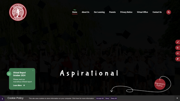 Screenshot of the Friends Of Hillcross website