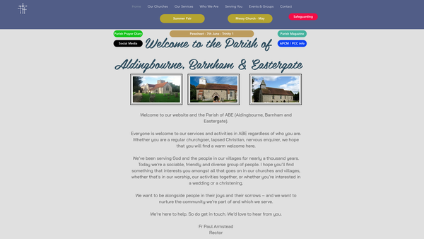 Screenshot of the The Parochial Church Council Of The Ecclesiastical Parish Of Aldingbourne Barnham And Eastergate website