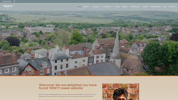 Screenshot of the The Parochial Church Council Of The Ecclesiastical Parish Of Trinity In Lewes website