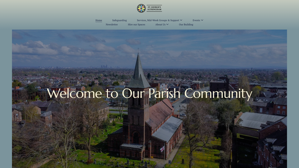 Screenshot of the The Parochial Church Council Of The Ecclesiastical Parish Of St George Altrincham website