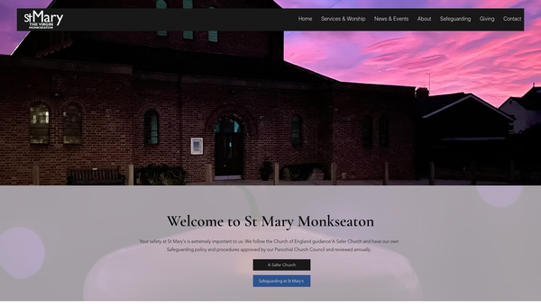 Screenshot of the The Parochial Church Council Of The Ecclesiastical Parish Of St. Mary The Virgin Monkseaton website