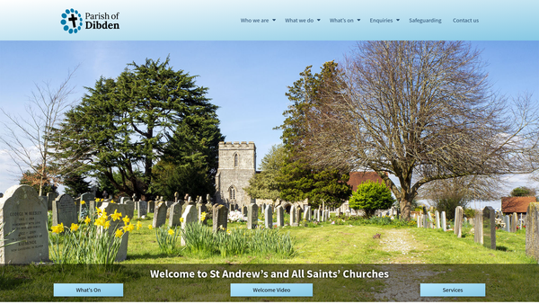 Screenshot of the The Parochial Church Council Of The Ecclesiastical Parish Of Dibden website