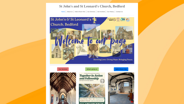 Screenshot of the The Parochial Church Council Of The Ecclesiastical Parish Of St John And St Leonard Bedford website
