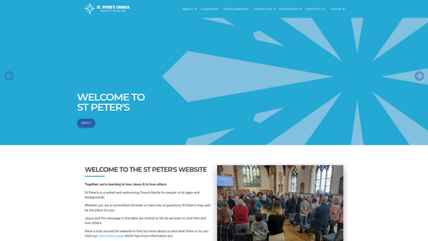Screenshot of the The Parochial Council Of The Ecclesiastical Parish Of St Peters,tunbridge Wells website