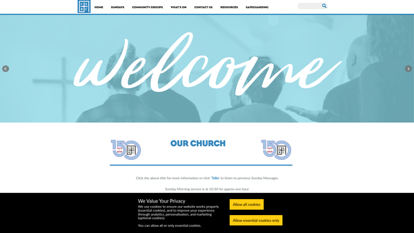 Screenshot of the Charlton Kings Baptist Church Cheltenham website