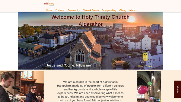 Screenshot of the The Parochial Church Council Of The Ecclesiastical Parish Of Holy Trinity Aldershot website