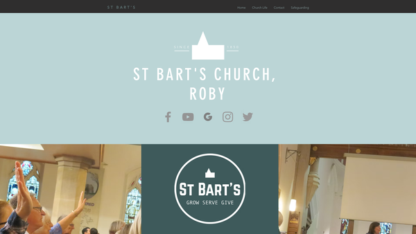 Screenshot of the The Parochial Church Council Of The Ecclesiastical Parish Of St Bartholomew, Roby website