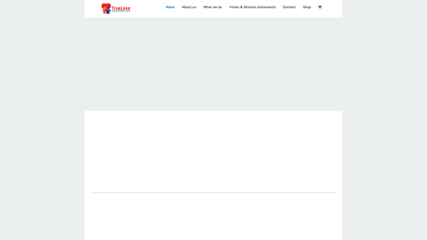 Screenshot of the True Love Foundation website