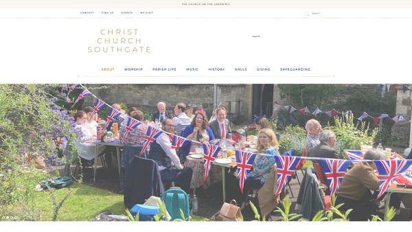 Screenshot of the The Parochial Church Council Of The Ecclesiastical Parish Of Christ Church, Southgate website