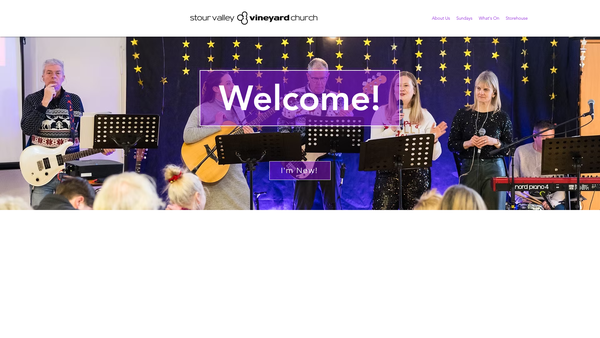 Screenshot of the Stour Valley Vineyard Church website