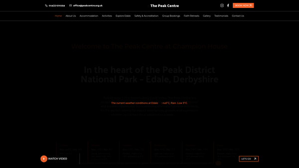 Screenshot of the The Peak Centre At Champion House website