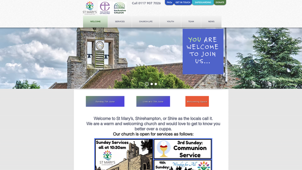 Screenshot of the The Parochial Church Council Of The Ecclesiastical Parish Of St Mary Shirehampton website