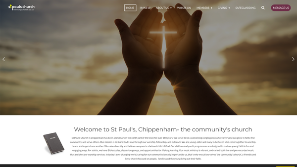 Screenshot of the The Parochial Church Council Of The Ecclesiastical Parish Of St Paul, Chippenham With Langley Burrell website