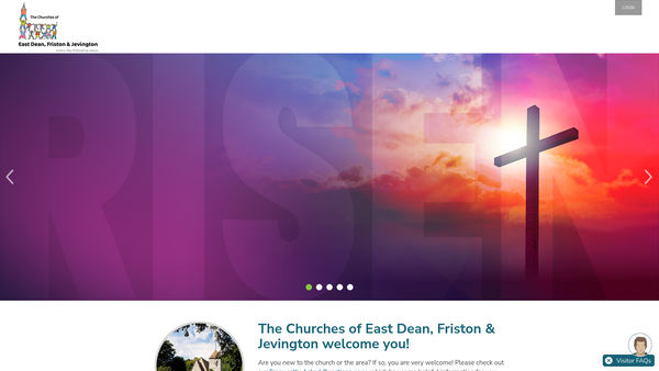 Screenshot of the The Parochial Church Council Of The Ecclesiastical Parish Of East Dean St Simon & St Jude With Friston St Mary The Virgin website
