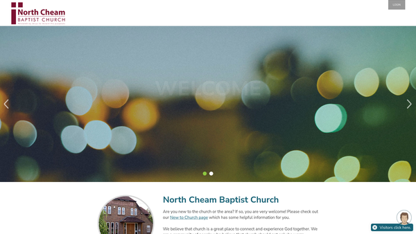 Screenshot of the North Cheam Baptist Church website