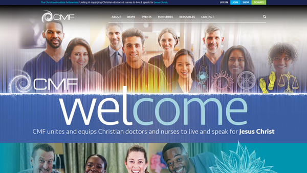 Screenshot of the Christian Medical Fellowship website
