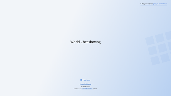 Screenshot of the The Chessboxing Organisation website