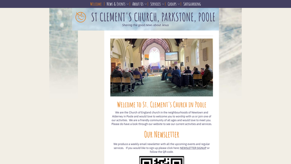 Screenshot of the The Parochial Church Council Of The Ecclesiastical Parish Of Branksome St. Clement, Parkstone website