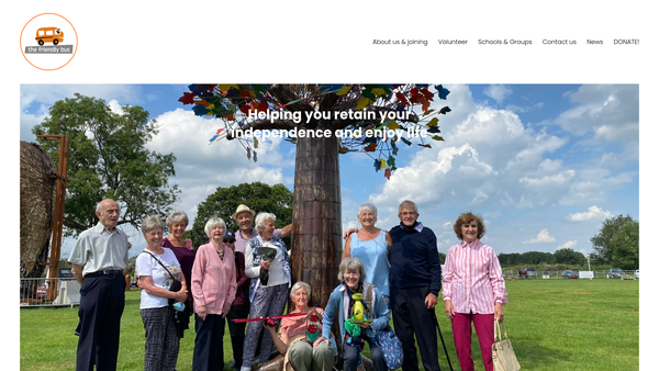 Screenshot of the The Friendly Transport Service (Shropshire) website