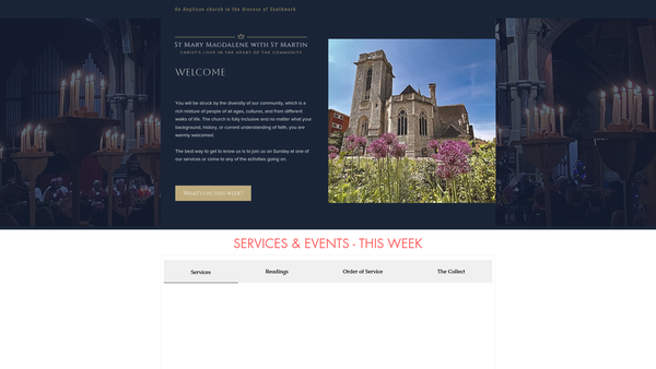 Screenshot of the The Parochial Church Council Of The Ecclesiastical Parish Of St Mary Magdalene With St Martin, Addiscombe website