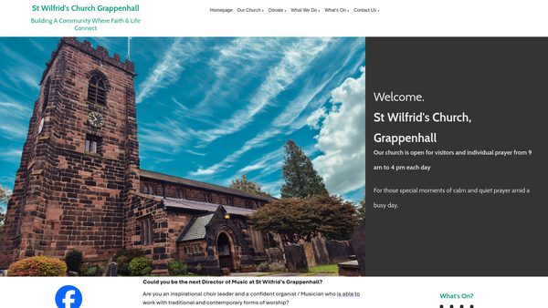 Screenshot of the The Parochial Church Council Of The Ecclesiastical Parish Of St.wilfrid, Grappenhall website
