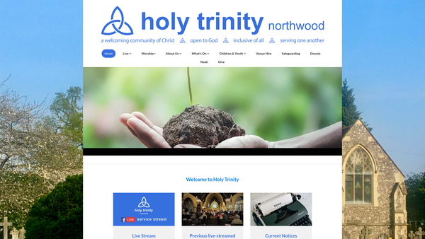 Screenshot of the The Parochial Church Council Of The Ecclesiastical Parish Of Holy Trinity Northwood website