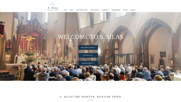 Screenshot of the The Parochail Church Council Of The Ecclesiastical Parish Of Saint Silas The Martyr & Holy Trinity With St Barnabas Kentish Town website