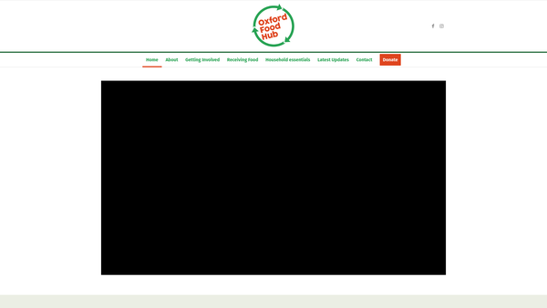 Screenshot of the Oxford Food Hub website