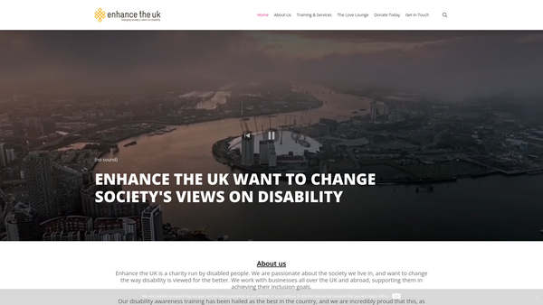 Screenshot of the Enhance The UK website