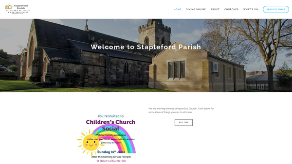 Screenshot of the The Parochial Church Council Of The Ecclesiastical Parish Of St. Helen, Stapleford website