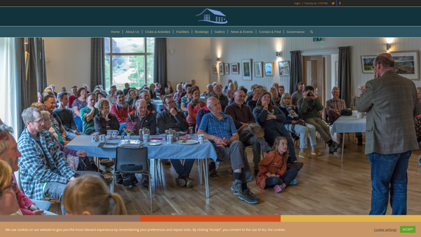 Screenshot of the Farndale Village Hall website