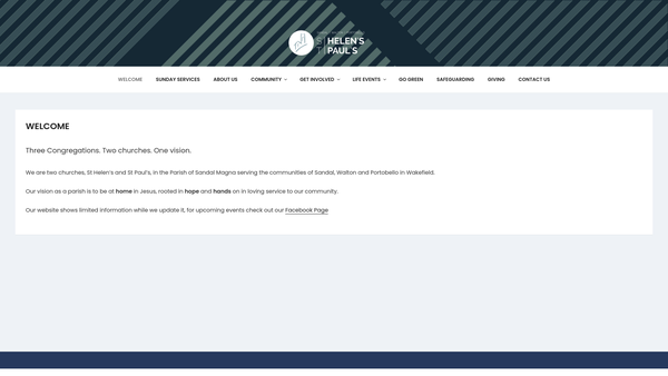 Screenshot of the The Parochial Church Council Of The Ecclesiastical Parish Of Sandal Magna, Wakefield website