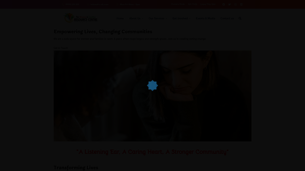 Screenshot of the The Women & Families Resource Centre website
