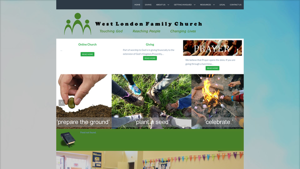 Screenshot of the West London Family Church website