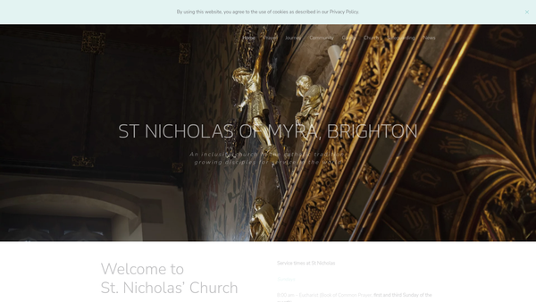 Screenshot of the The Parochial Church Council Of The Ecclesiastical Parish Of St Nicholas Of Myra, Brighton website