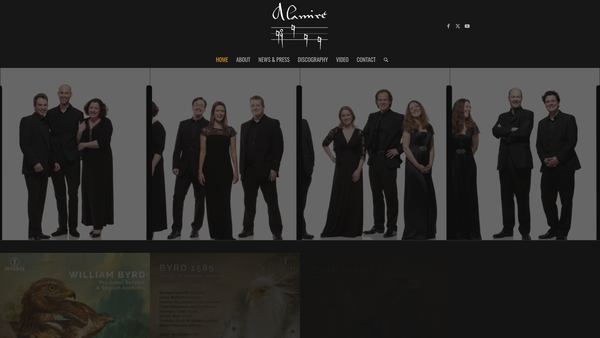 Screenshot of the Alamire website