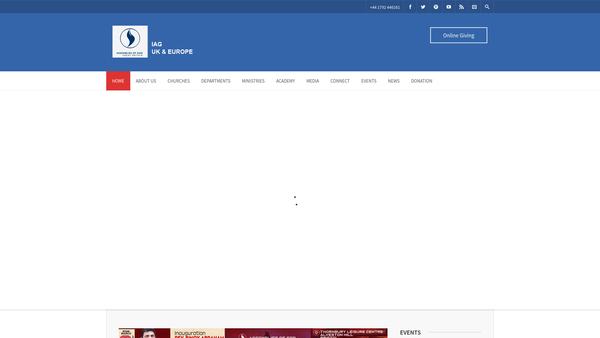 Screenshot of the Iag UK & Europe website