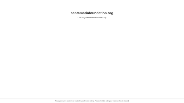 Screenshot of the Santa Maria Foundation website