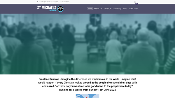 Screenshot of the The Parochial Church Council Of The Ecclesiastical Parish Of Plas Newton St. Michael website