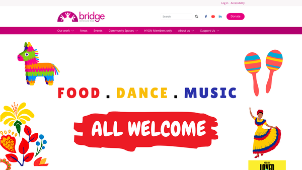 Screenshot of the The Bridge Renewal Trust website