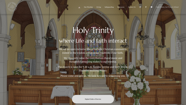 Screenshot of the The Parochial Church Council Of The Ecclesiastical Parish Of Holy Trinity, Dartford website