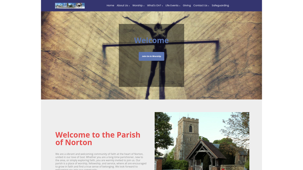 Screenshot of the The Parochial Church Council Of The Ecclesiastical Parish Of Norton website