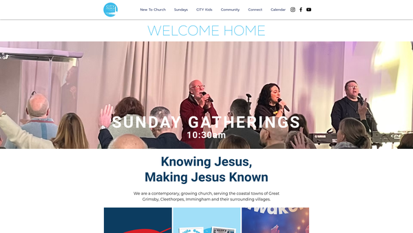 Screenshot of the City Church (Great Grimsby And North East Lincolnshire) website