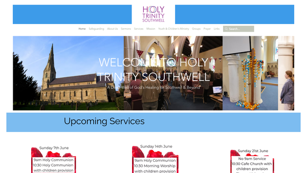Screenshot of the The Parochial Church Council Of The Ecclesiastical Parish Of Holy Trinity Southwell Notts website