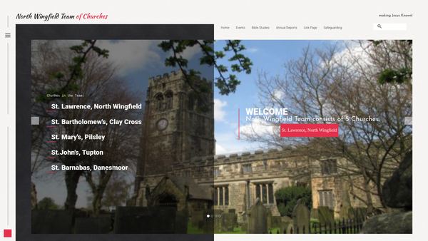 Screenshot of the The Parochial Church Council Of The Ecclesiastical Parish Of St. Lawrence, North Wingfield website