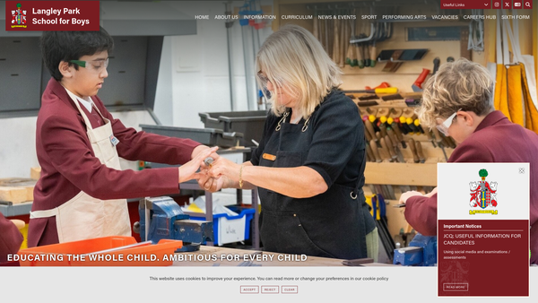 Screenshot of the Youlgrave Study Centre Limited website