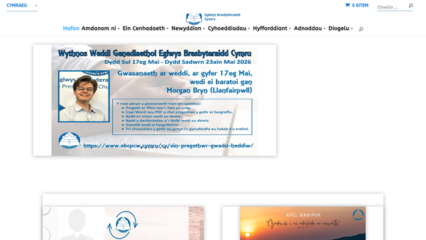 Screenshot of the Eglwys Bresbyteraidd Cymru - The Presbyterian Church Of Wales website